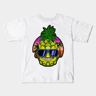 Pineapple Beach Vintage Design Kids T-Shirt